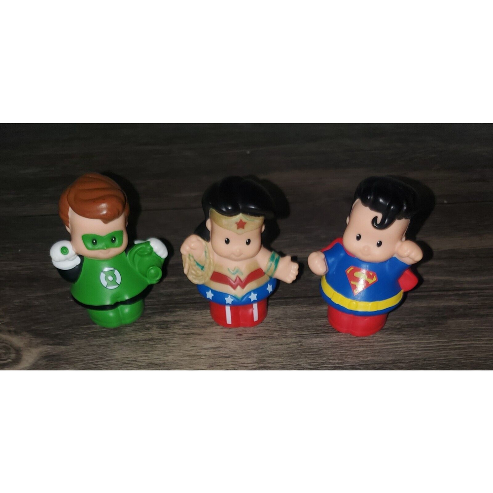 Little People Super Heros Superman, Wonder Woman, And Green Lantern